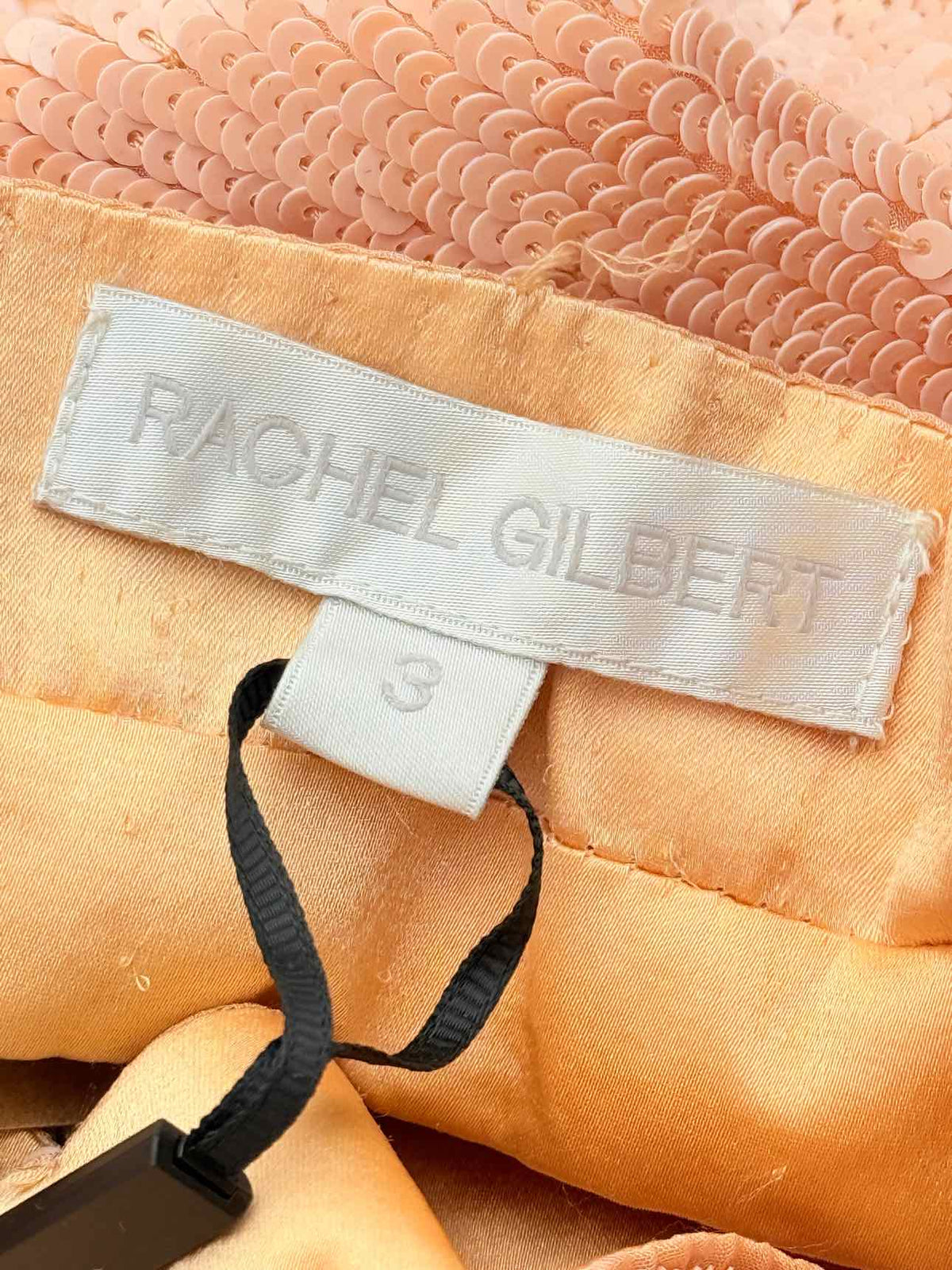 RACHEL GILBERT Cross Peach Cutout Size US 8 Long Dress