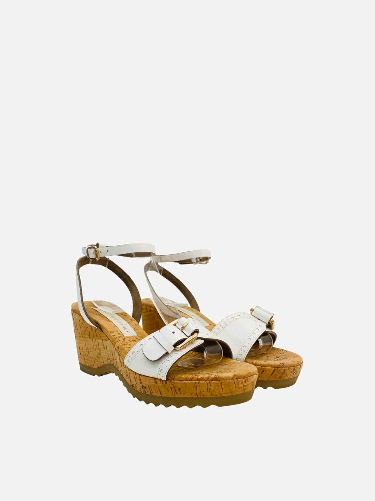 STELLA MCCARTNEY Linda White Wedges 36.5