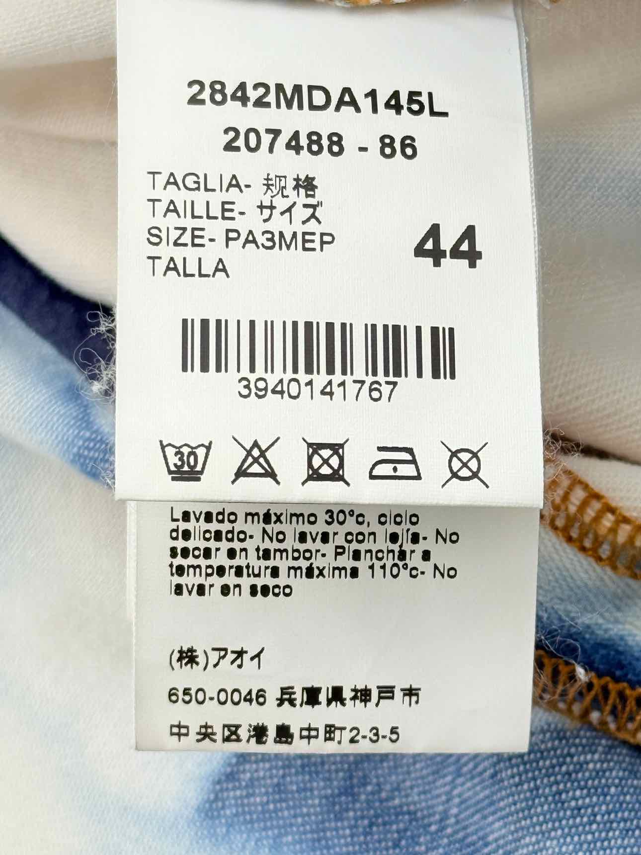 MSGM White & Blue Tie-dye Size US 8 Knee Length Dress