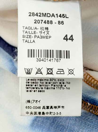MSGM White & Blue Tie-dye Size US 8 Knee Length Dress