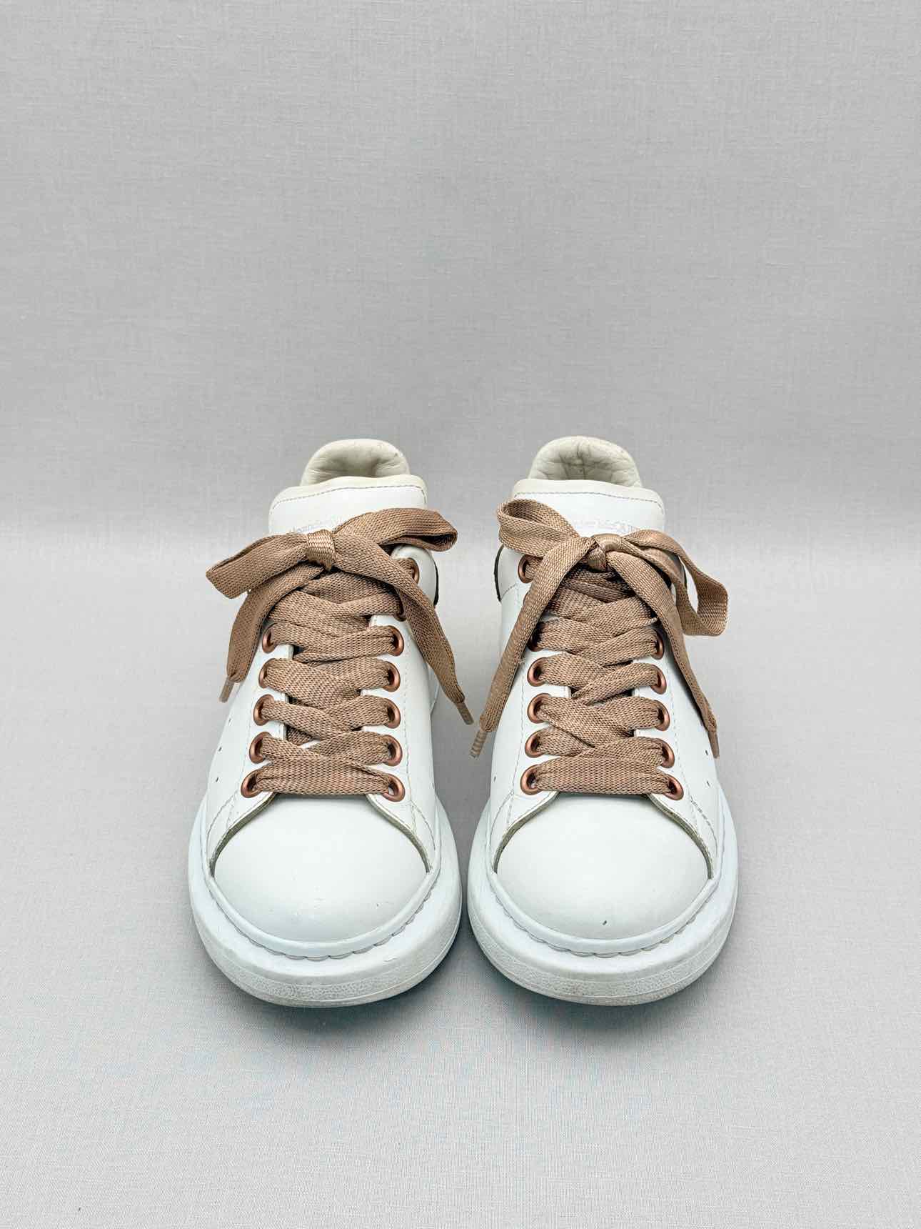 ALEXANDER MCQUEEN White & Bronze Size EU 37 Sneakers