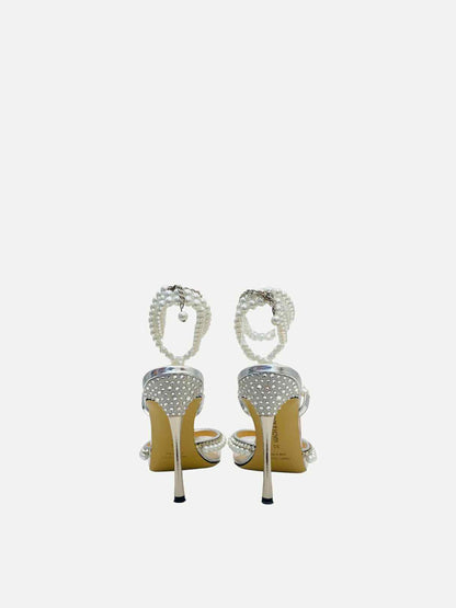 MACH & MACH Silver Heeled Sandals