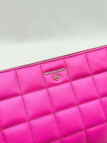 MICHAEL KORS Pink Quilted Wristlet