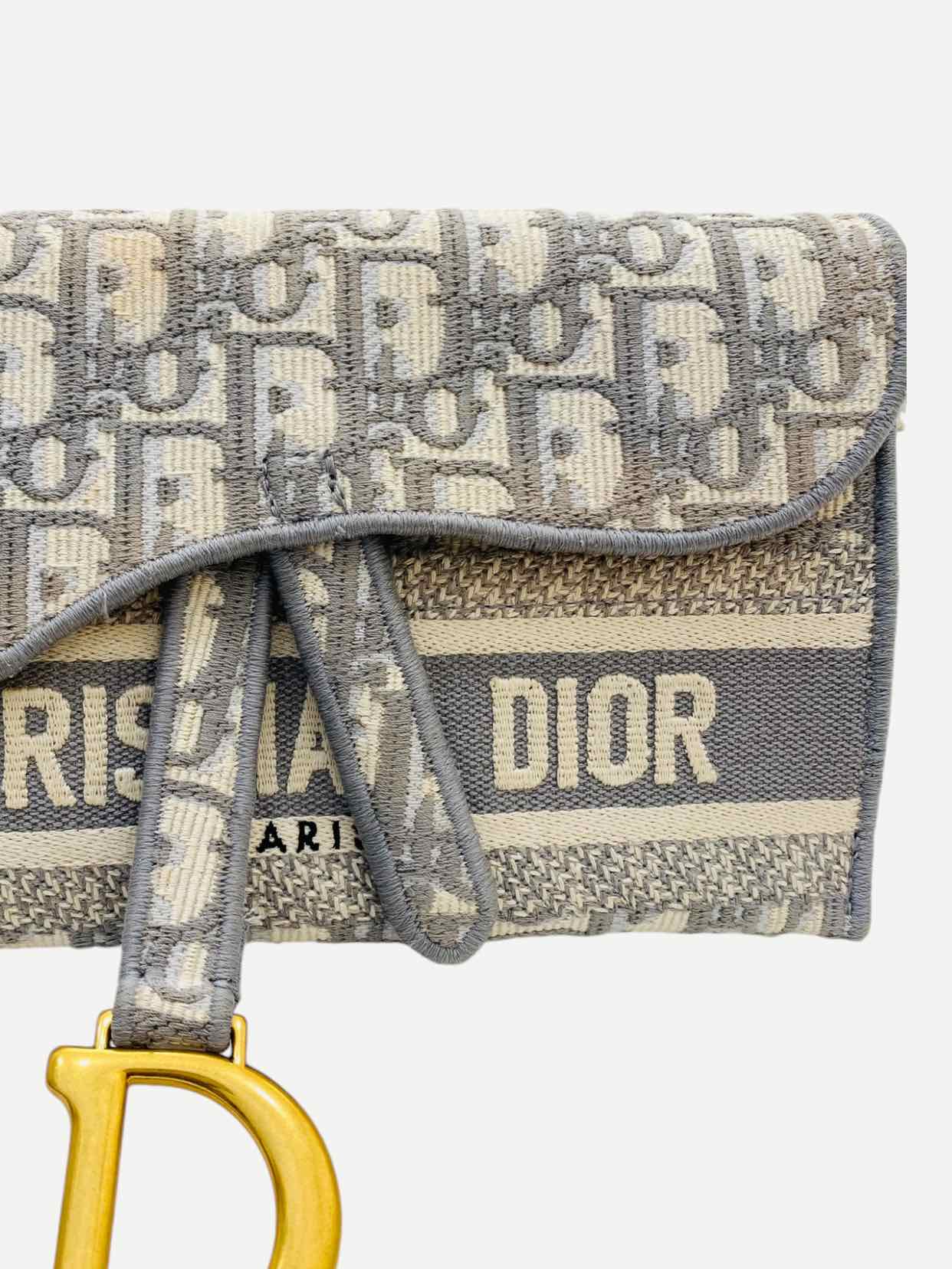 DIOR Saddle Grey Oblique Belt Bag