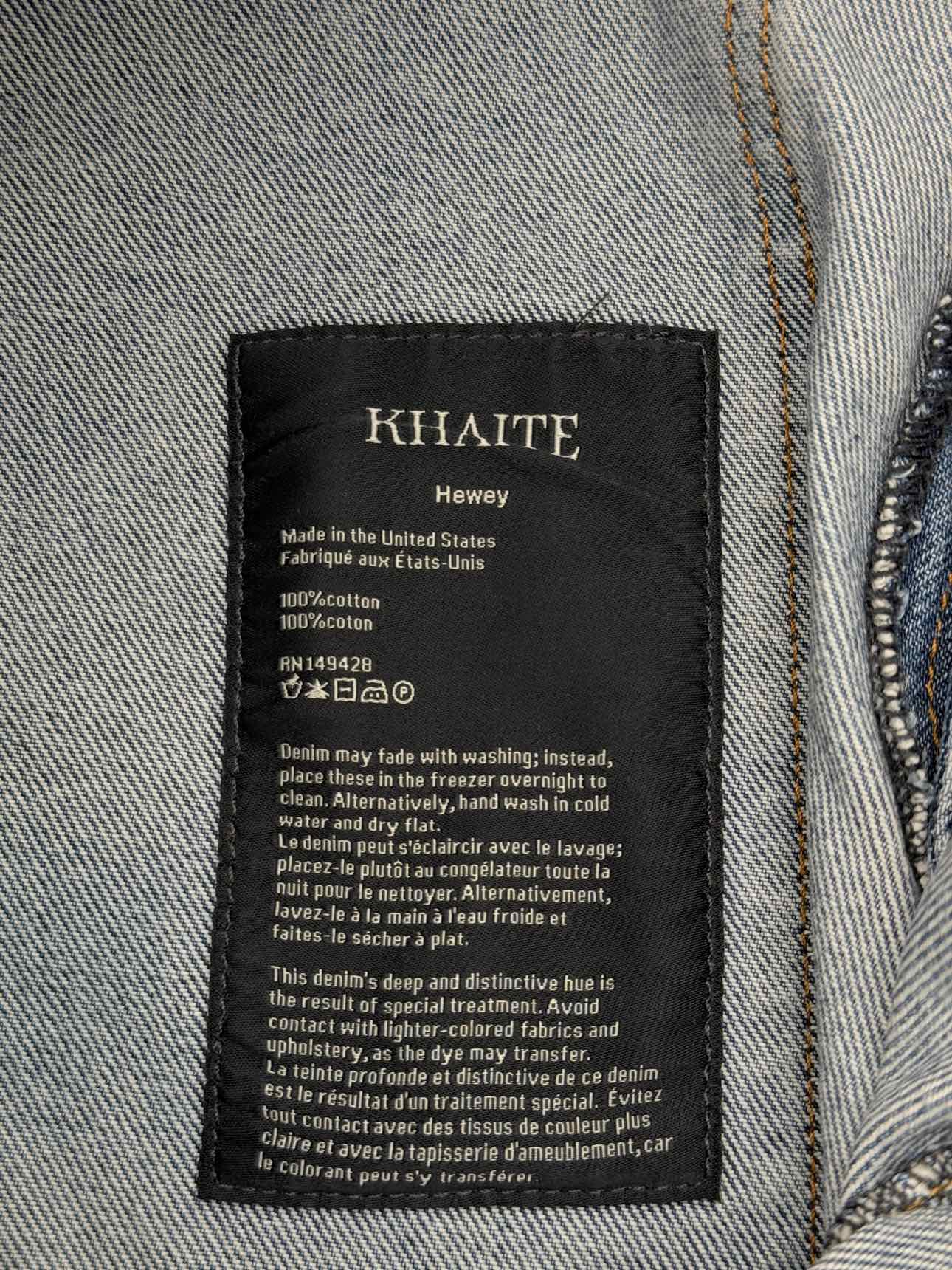 KHAITE Hewey Blue Size 30 Jeans