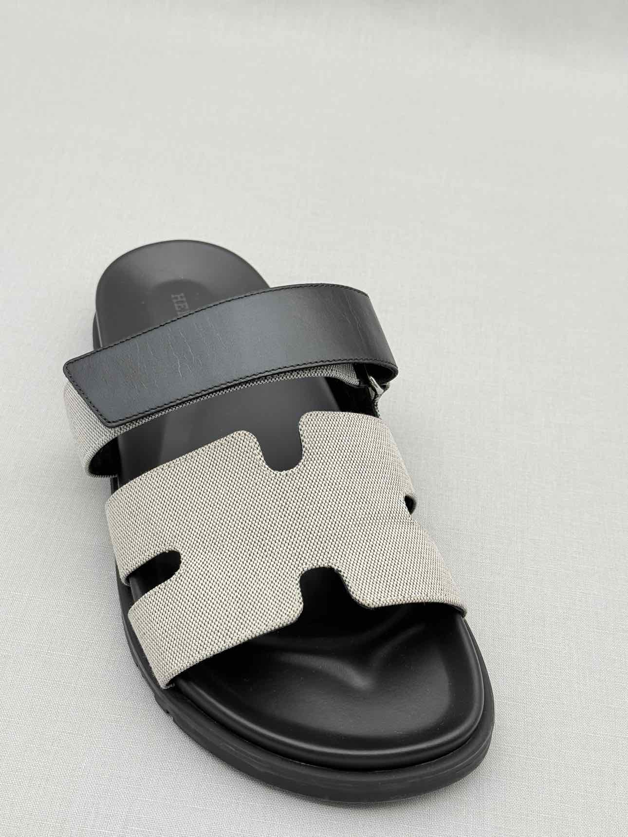 HERMES Chypre Grey Size EU 40 Sandals