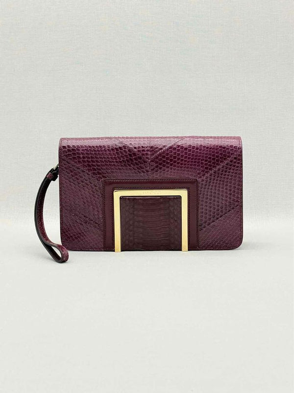 JIMMY CHOO Alara Burgundy Clutch