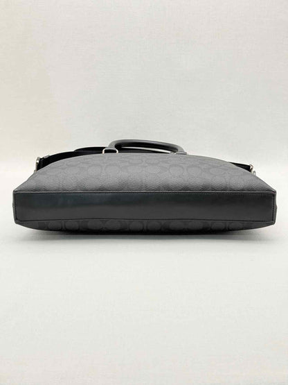 COACH Beckett Slim Black Signature Laptop Bag