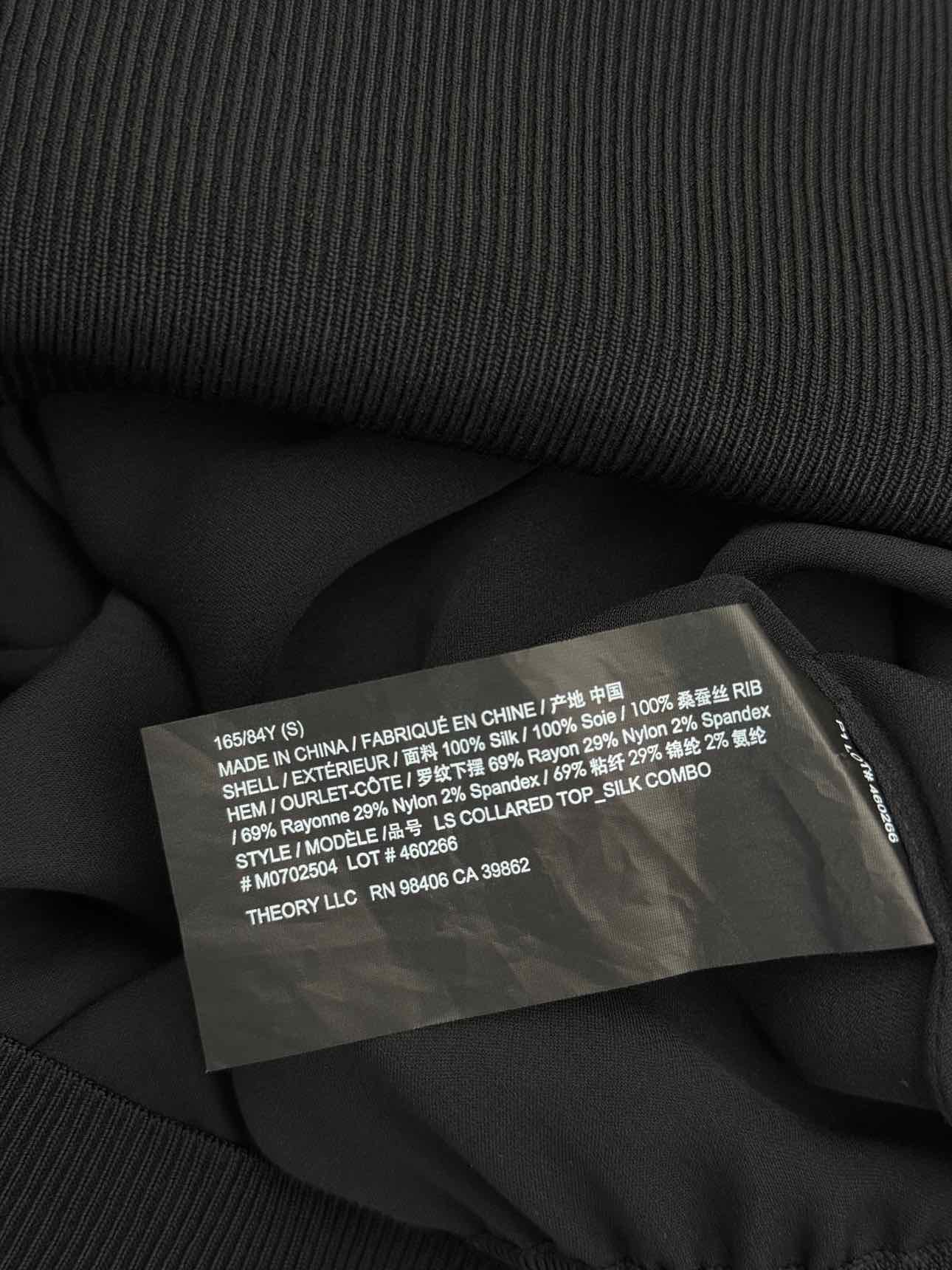 THEORY Black Size Small Blouse