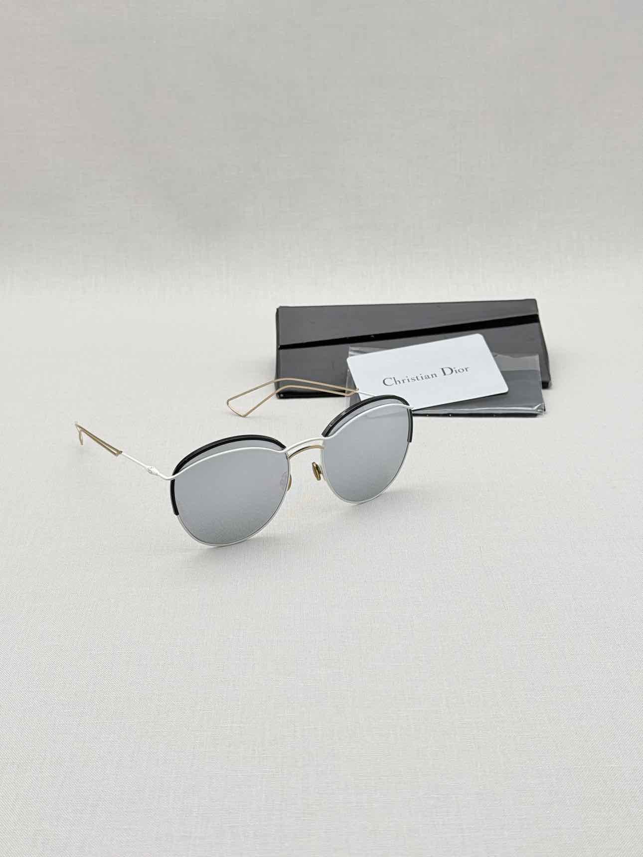 CHRISTIAN DIOR Grey & White Sunglasses
