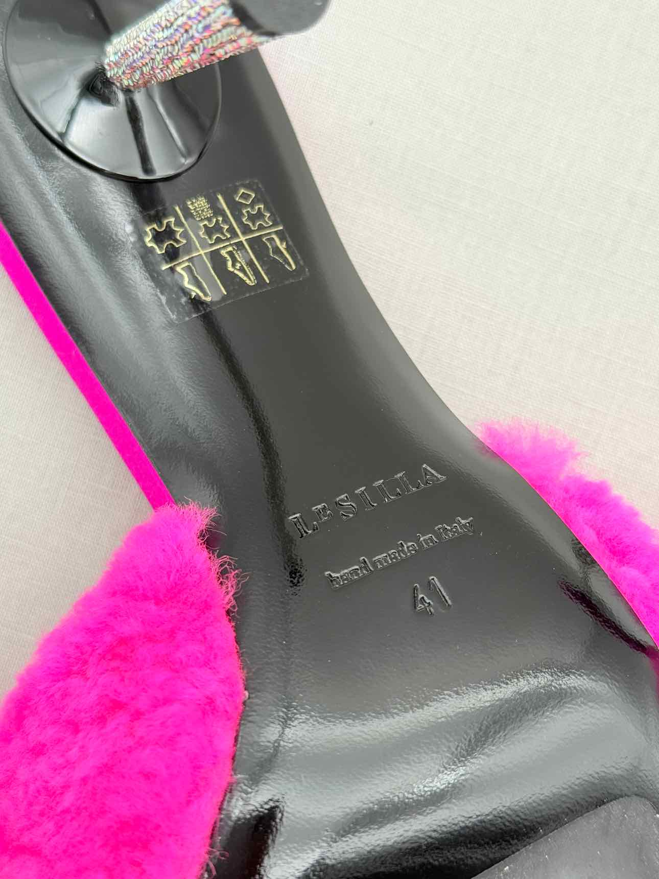 LE SILLA Pink Embellished heels Size EU 41 Mules