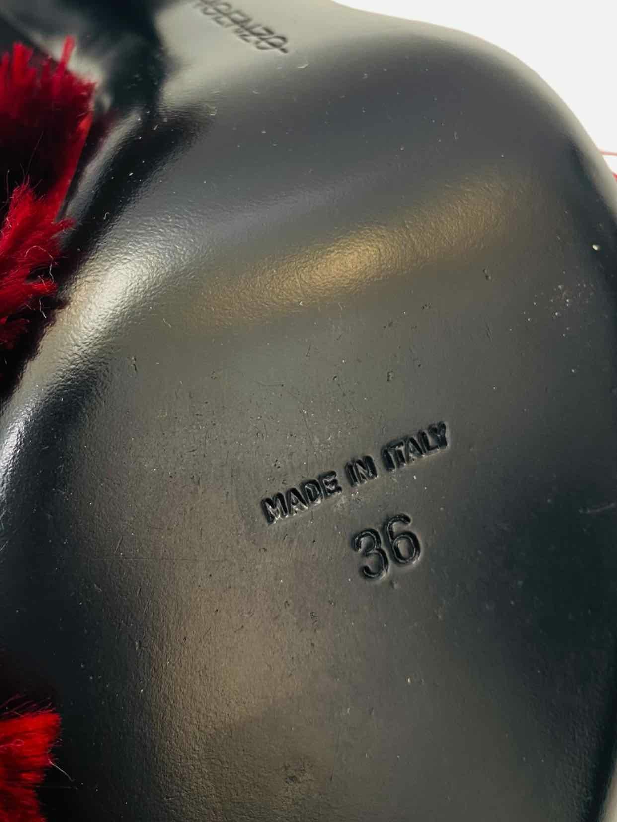 MARCO DE VINCENZO Red & Black Size EU 36 Heeled Sandals