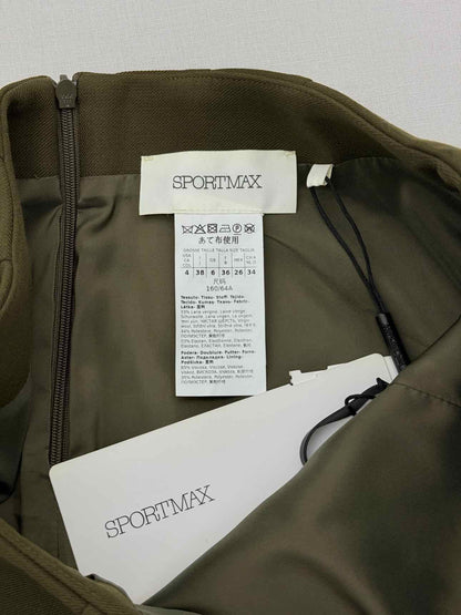 SPORTMAX Khaki Size US 4 Midi Skirt
