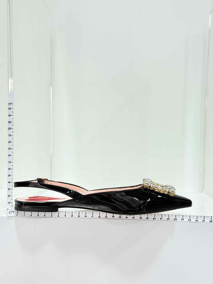 ROGER VIVIER Strass Black Size EU 37 Flats