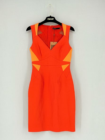 KAREN MILLEN Orange Size US 6 Knee Length Dress