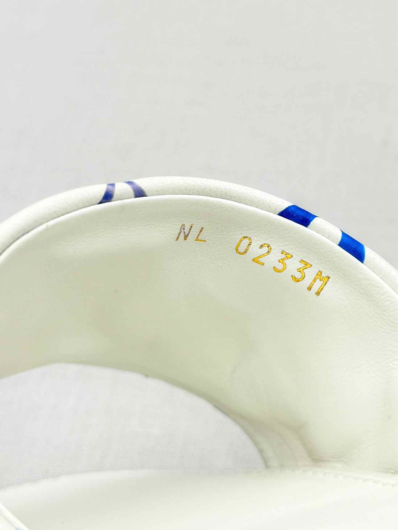 LOUIS VUITTON Revival White Multicolor Size EU 38 Mules