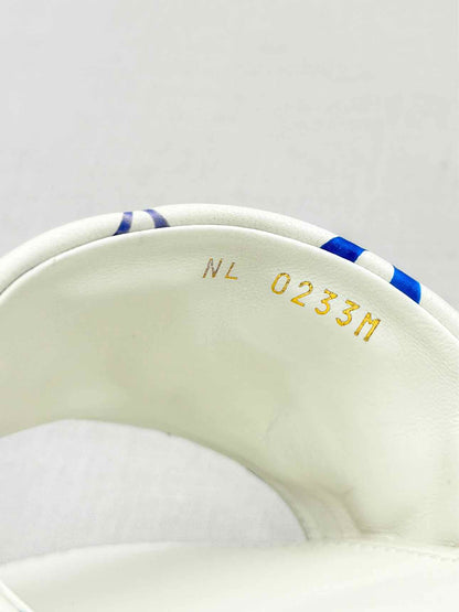 LOUIS VUITTON Revival White Multicolor Size EU 38 Mules