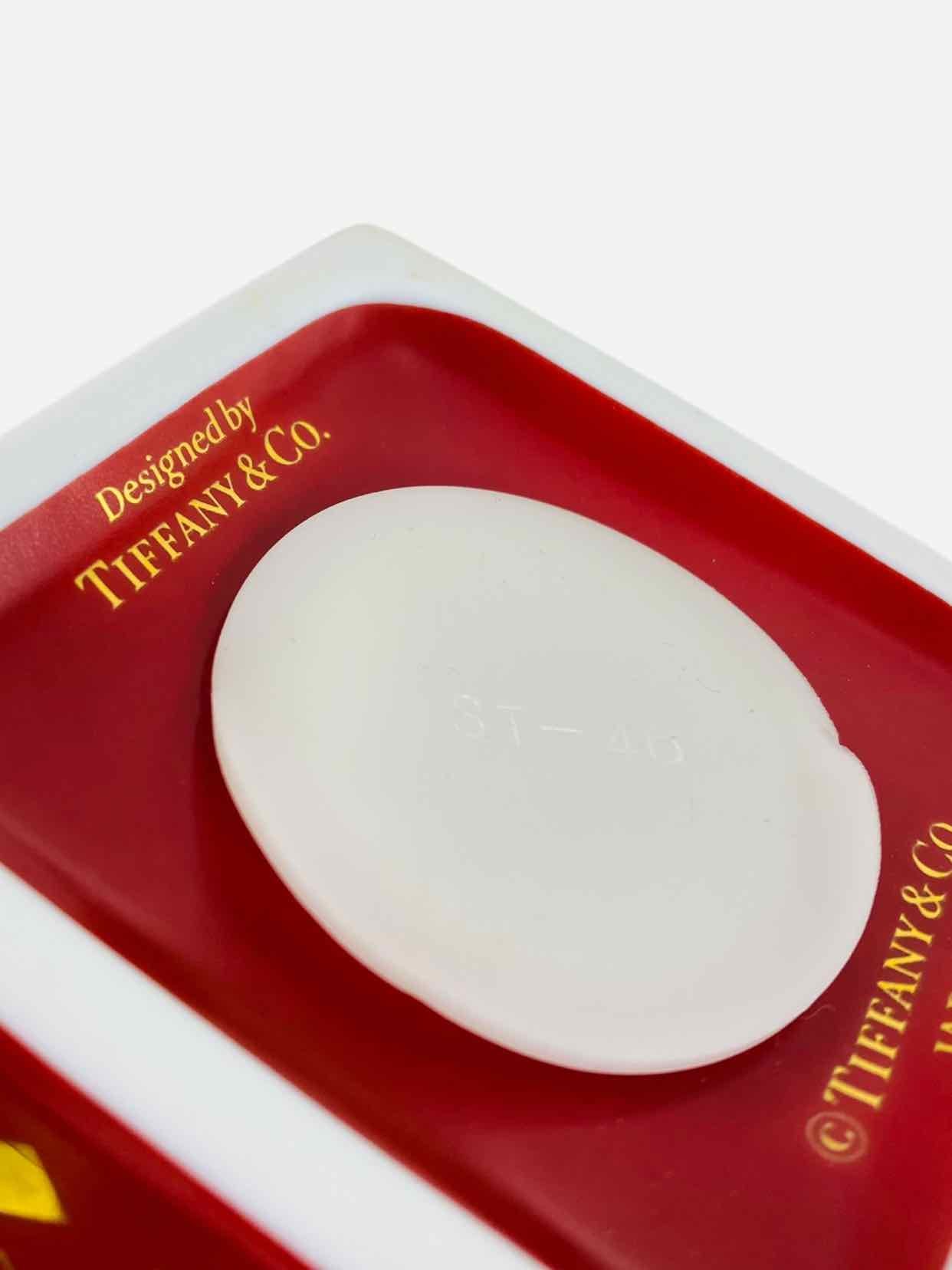 TIFFANY & CO Red Multicolor T Print Misc. Home Item