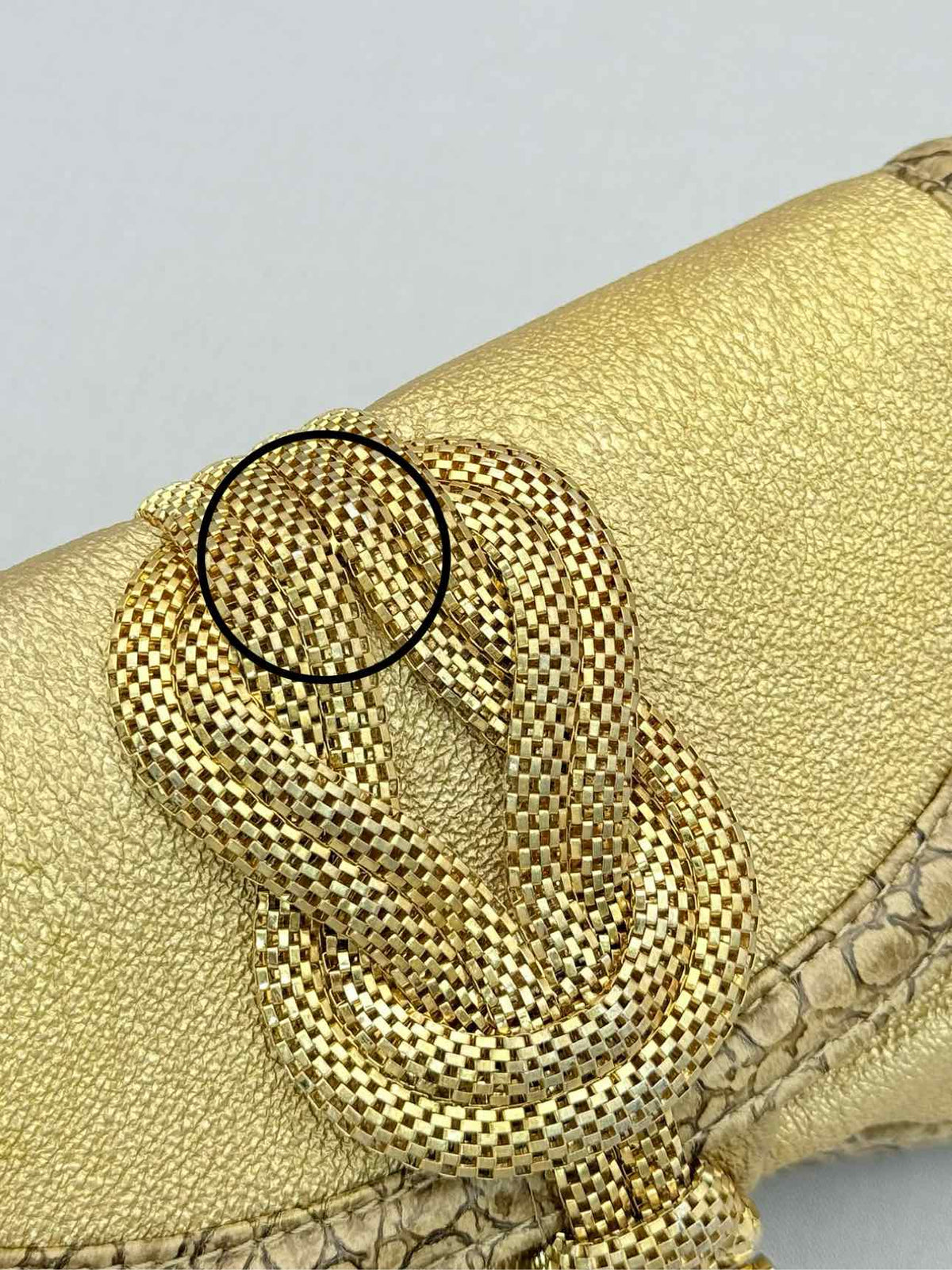 LARA BOHINC Metallic Gold Clutch