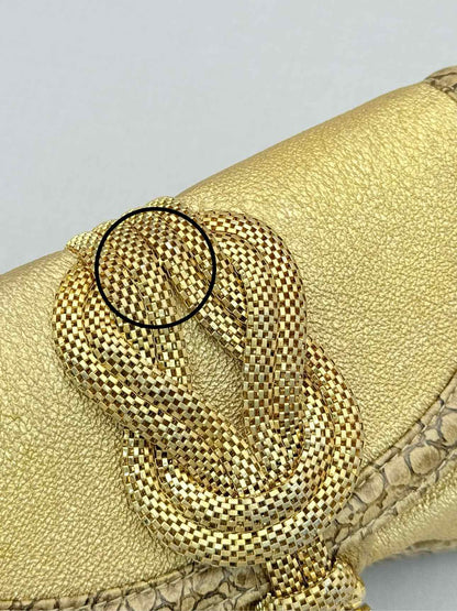 LARA BOHINC Metallic Gold Clutch