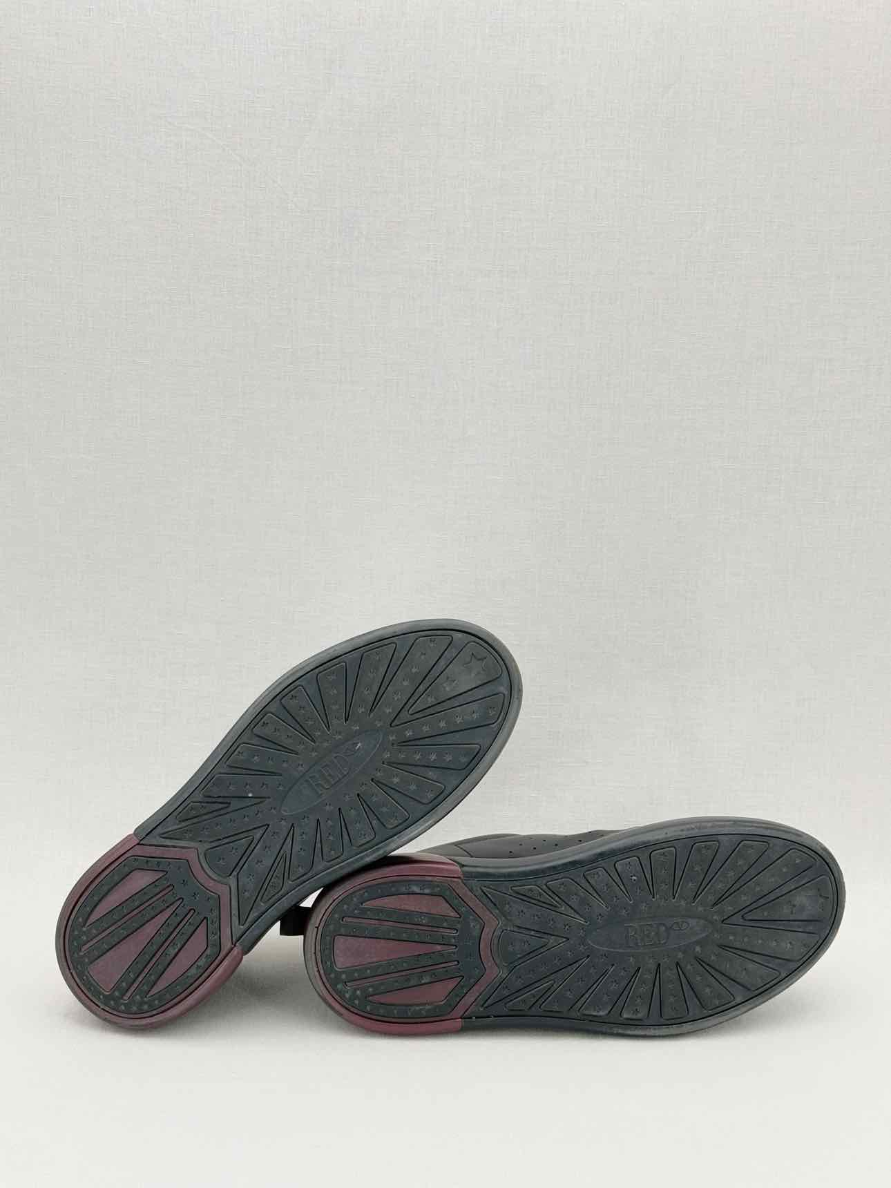 RED VALENTINO Black & Burgundy Size EU 39 Sneakers