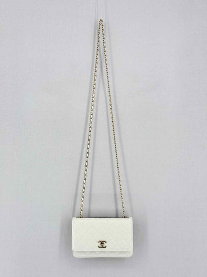 CHANEL Trendy CC WOC White Quilted Shoulder Bag