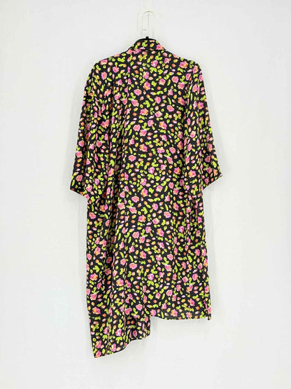 BALENCIAGA Black Multicolor Size US 0 Knee Length Dress