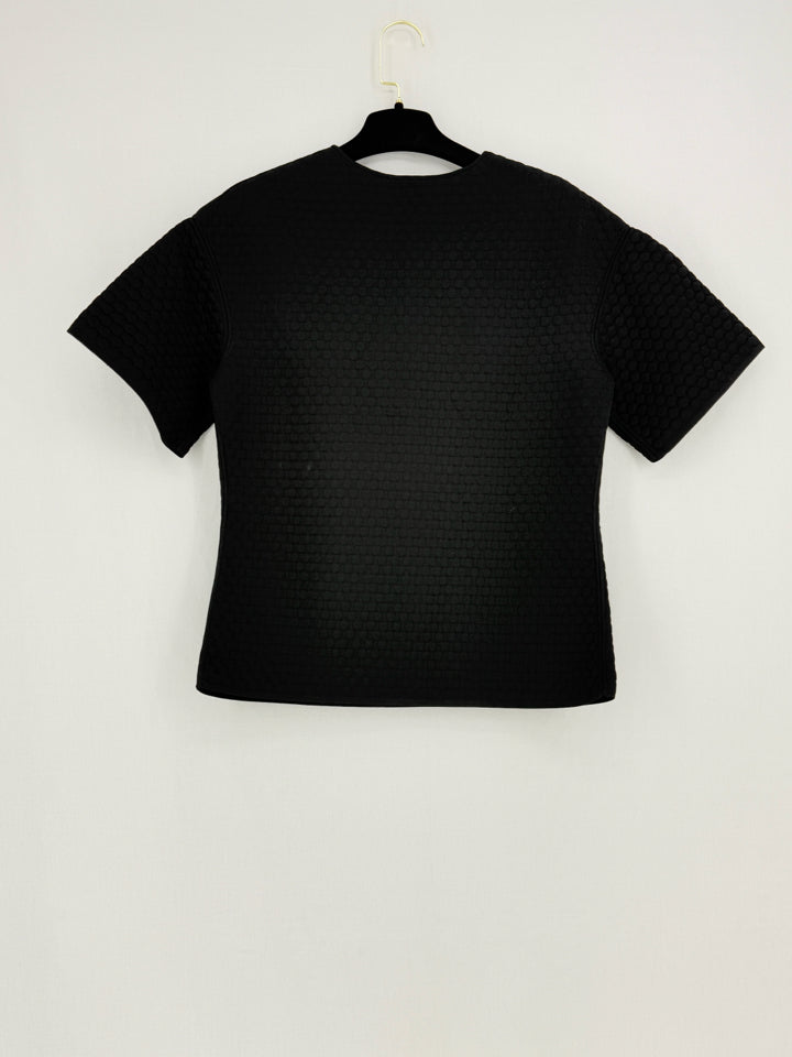 BALENCIAGA Black Embossed Size US 6 Top