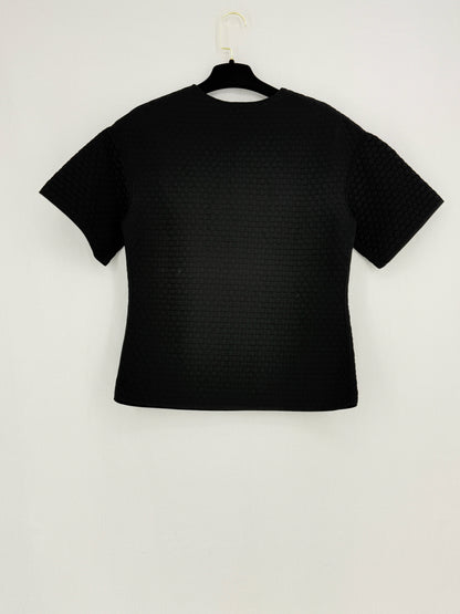 BALENCIAGA Black Embossed Size US 6 Top