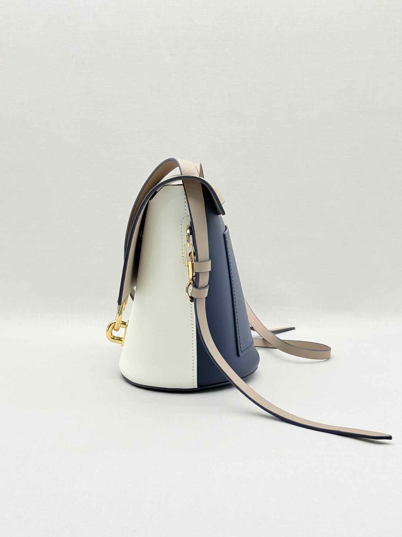 ZAC POSEN Tan & White Baguette Bag