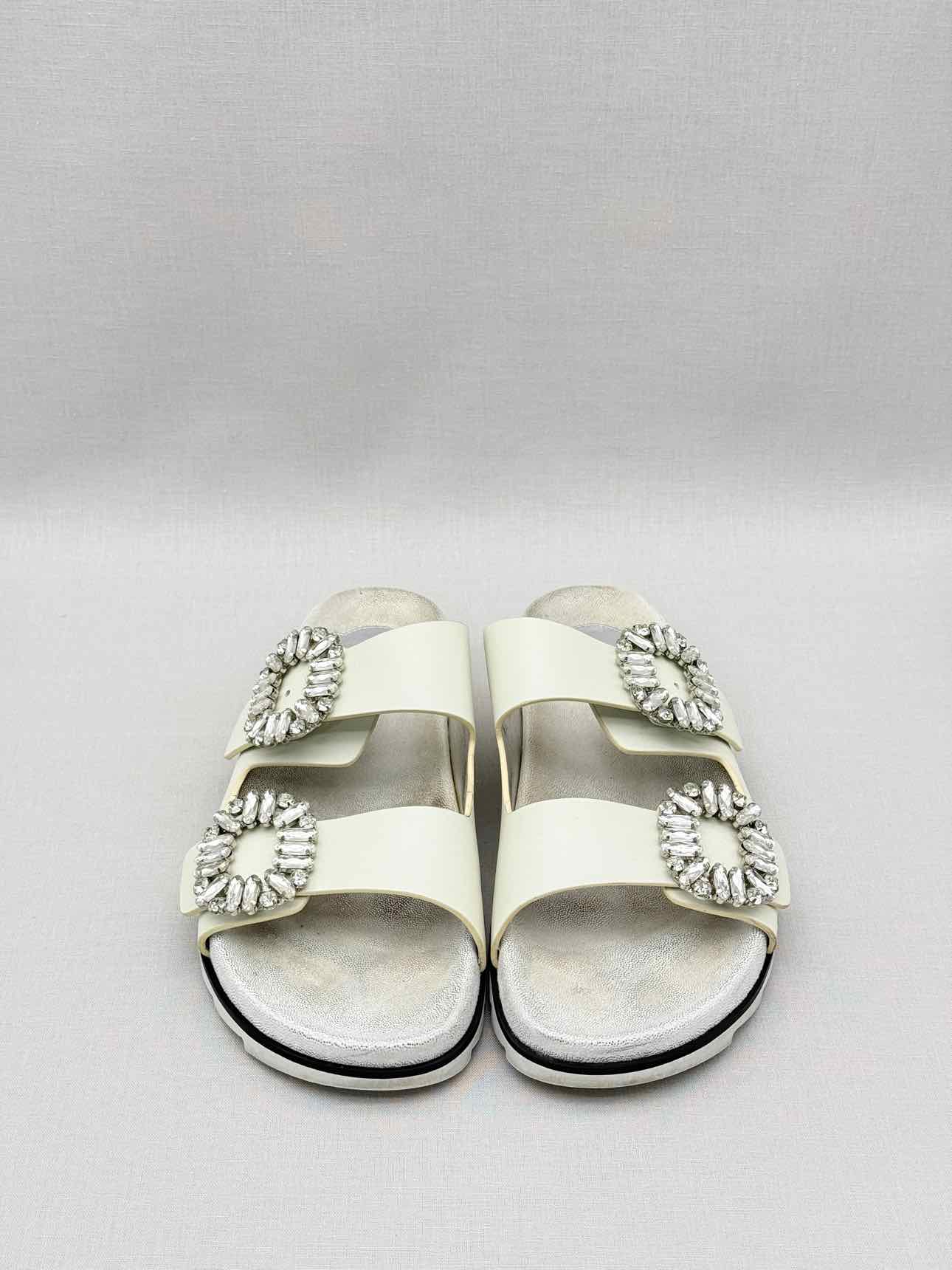 ROGER VIVIER Slidy Viv Off-white Size EU 39 Sandals