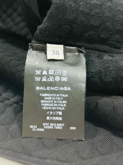 BALENCIAGA Black Embossed Size US 6 Top