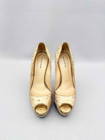 ALEXANDER BIRMAN Open Toe Beige Size EU 37.5 Pumps