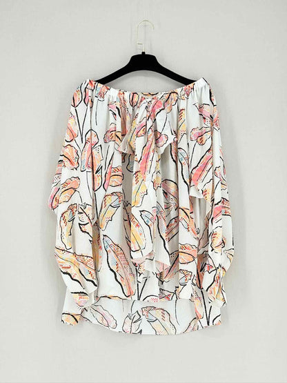 ROLAND MOURET Beige Multicolor Size Medium Blouse