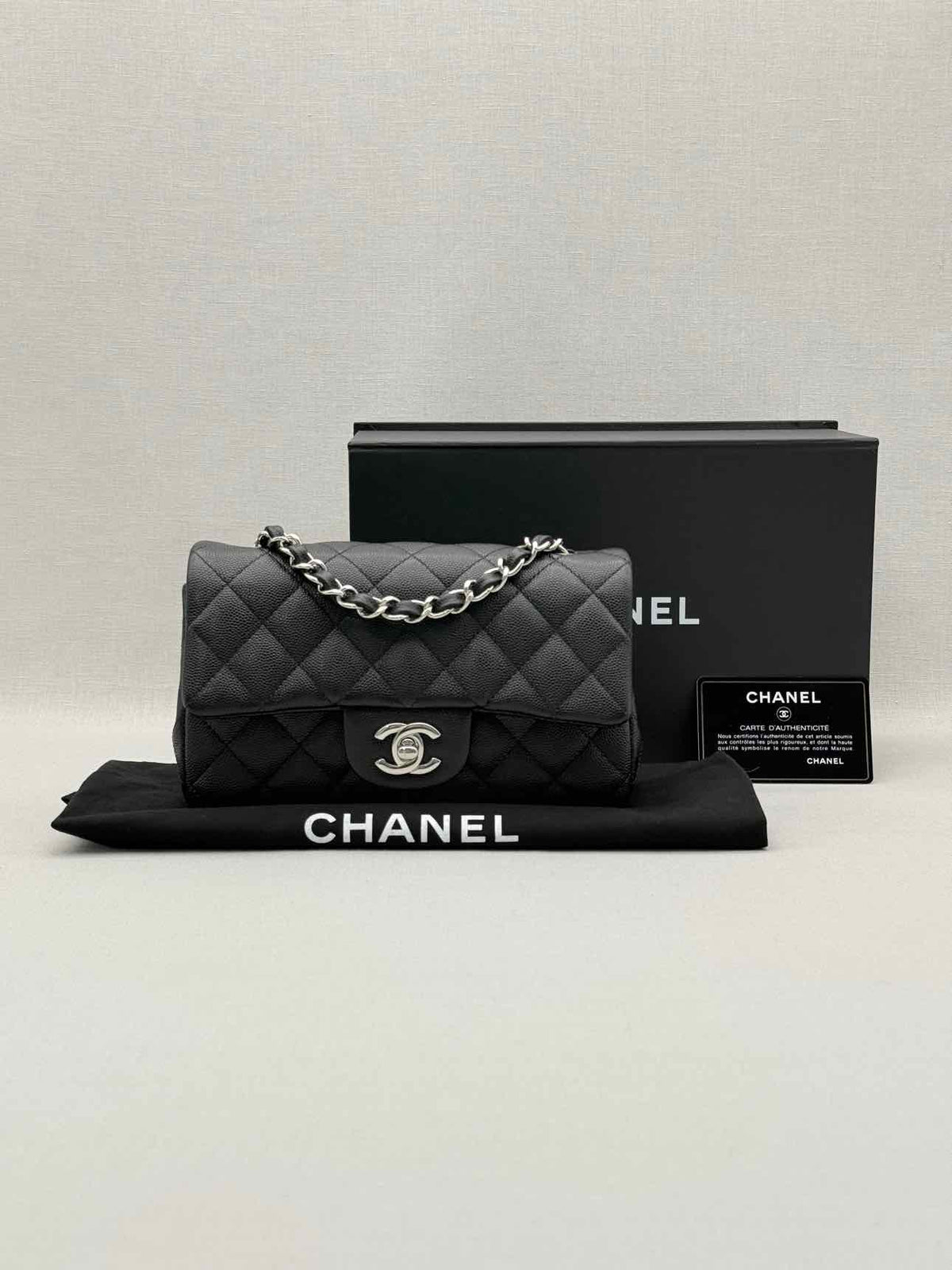 CHANEL Classic Black Quilted Shoulder Bag