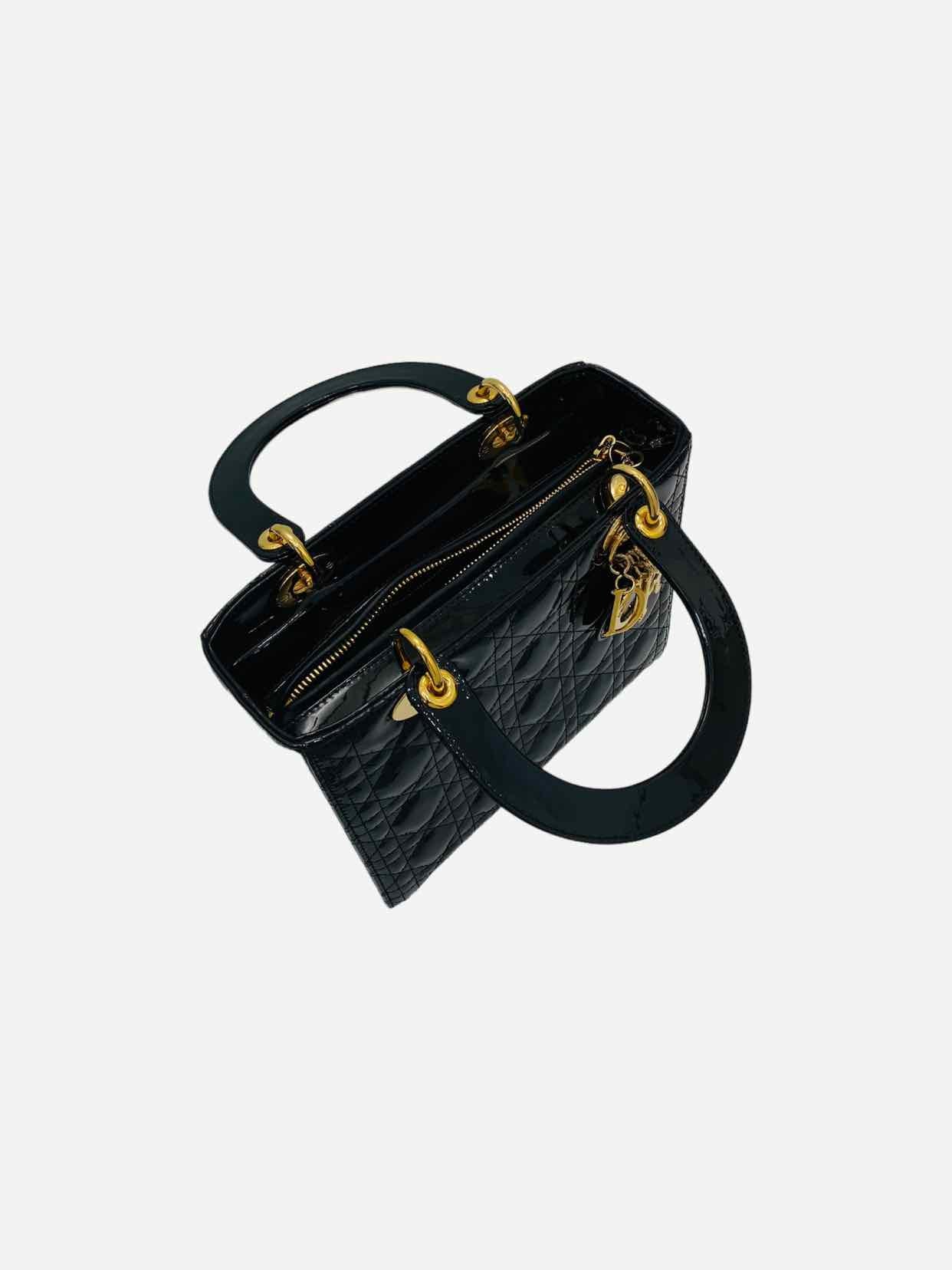 DIOR Lady Dior Black Cannage Top Handle