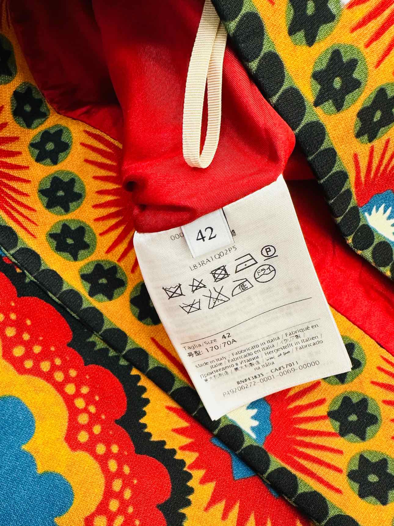 VALENTINO Green Multicolor Size US 6 Midi Skirt