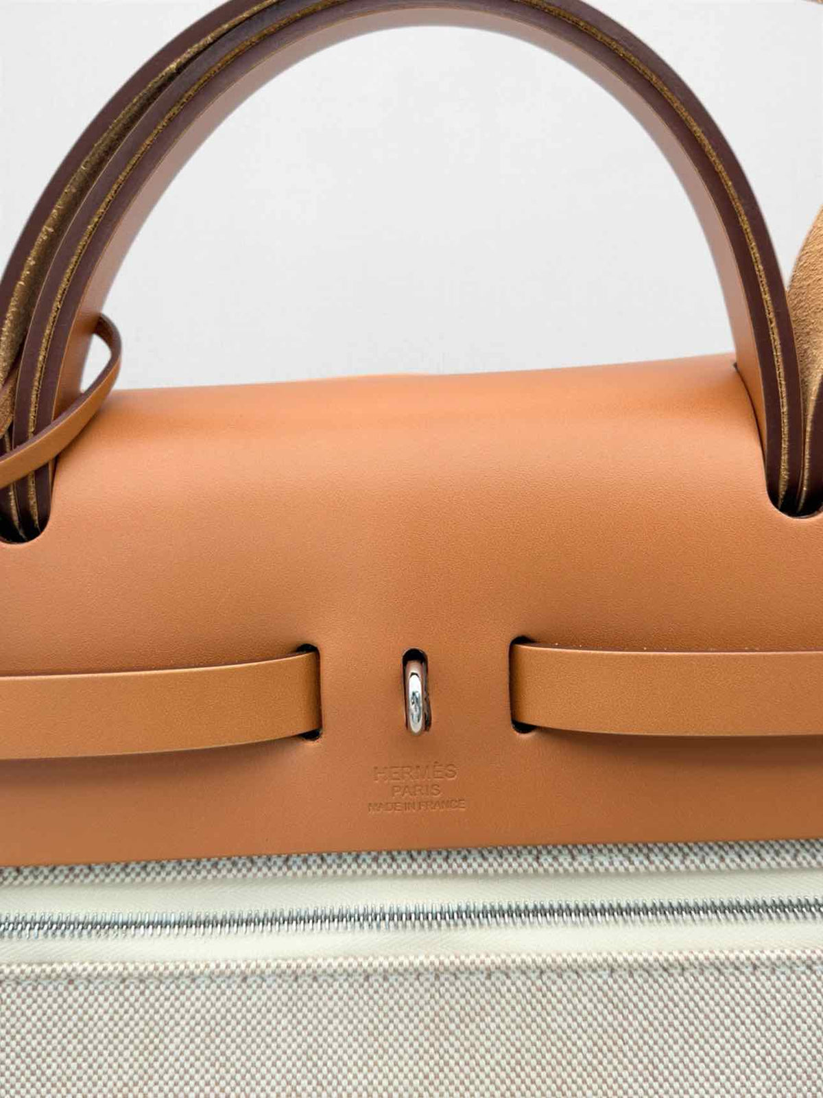 HERMES Herbag Zip 31 Ecru Fauve Top Handle