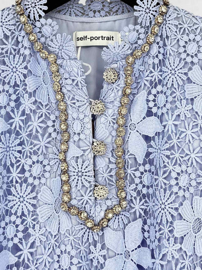 SELF-PORTRAIT Lilac Size US 6 Long Dress