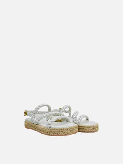 GIANVITO ROSSI Espadrille White Braided Sandals