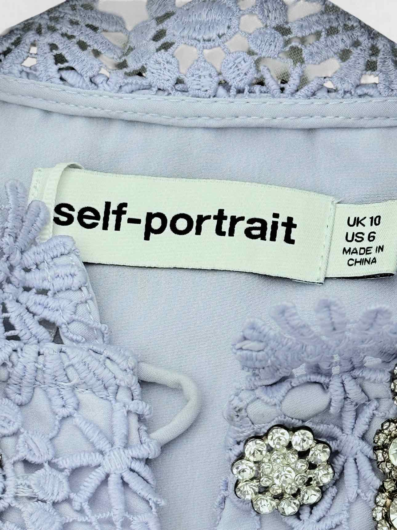 SELF-PORTRAIT Lilac Size US 6 Long Dress