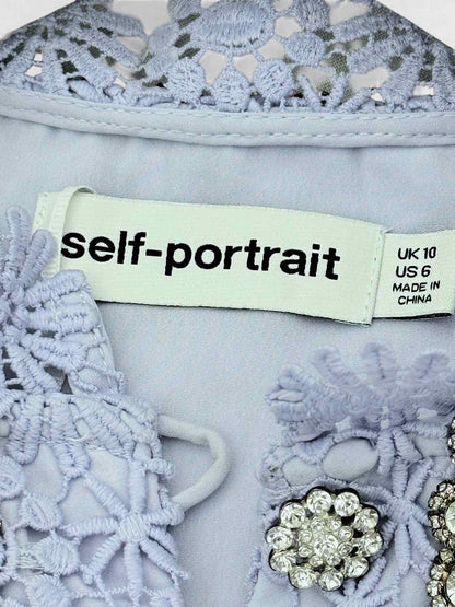 SELF-PORTRAIT Lilac Size US 6 Long Dress