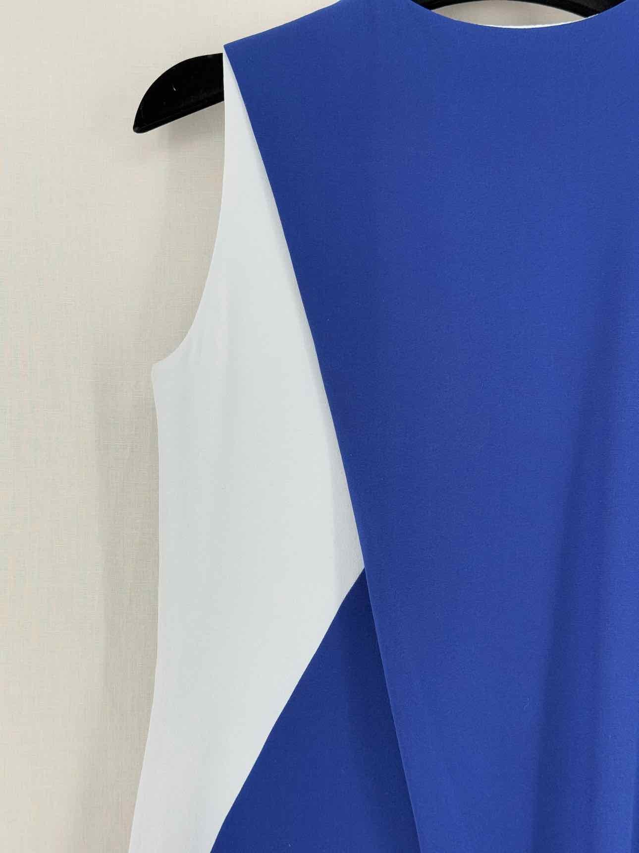 CHRISTIAN DIOR Blue & White Size US 6 Short Dress