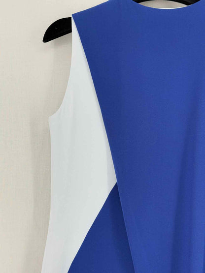 CHRISTIAN DIOR Blue & White Size US 6 Short Dress