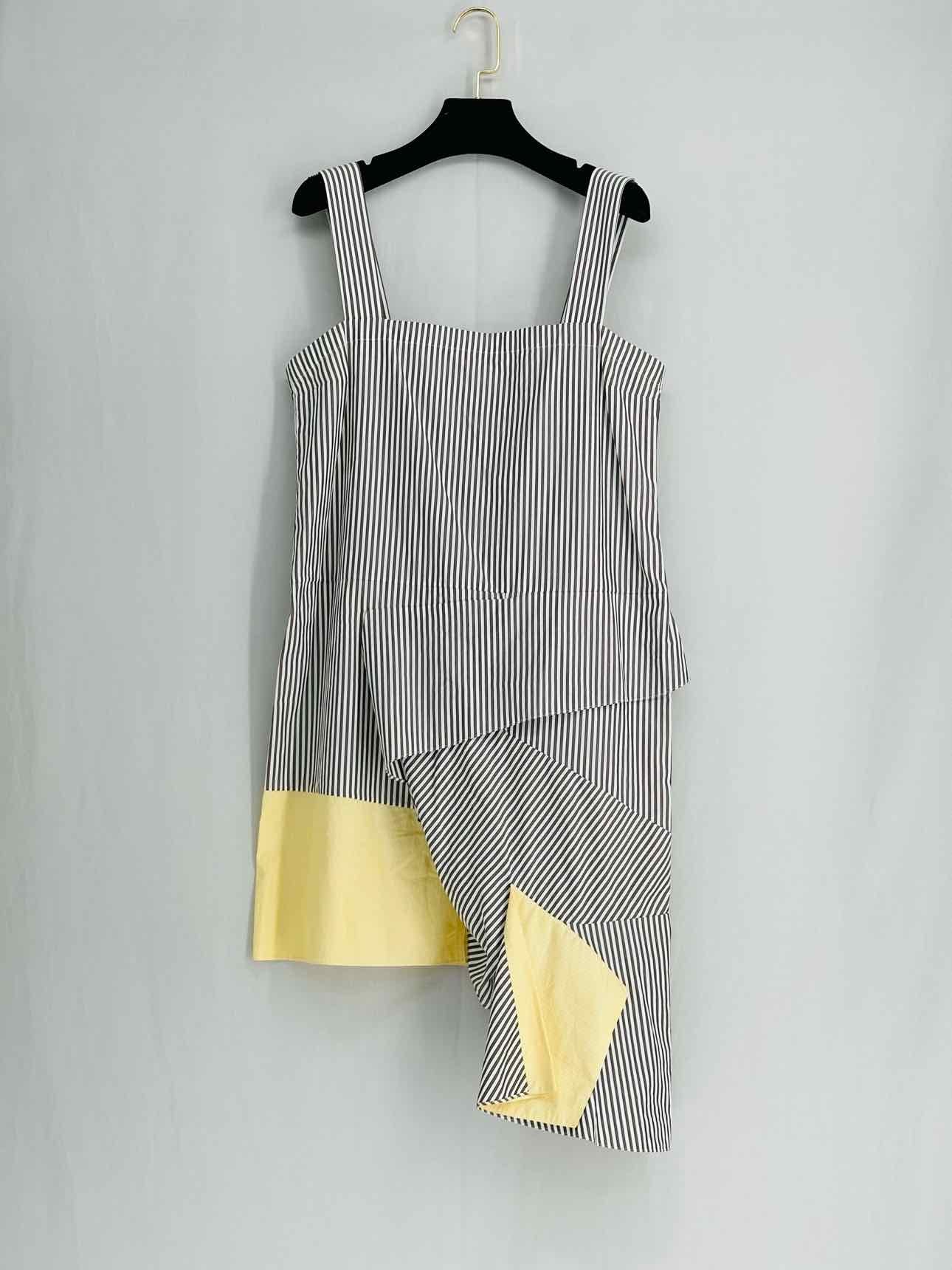 PORTS 1961 Brown & White Striped Size US 8 Short Dress
