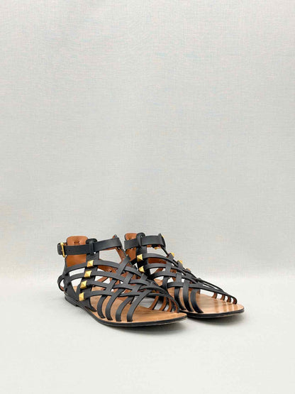 VALENTINO GARAVANI Rockstud Black Size EU 37.5 Sandals