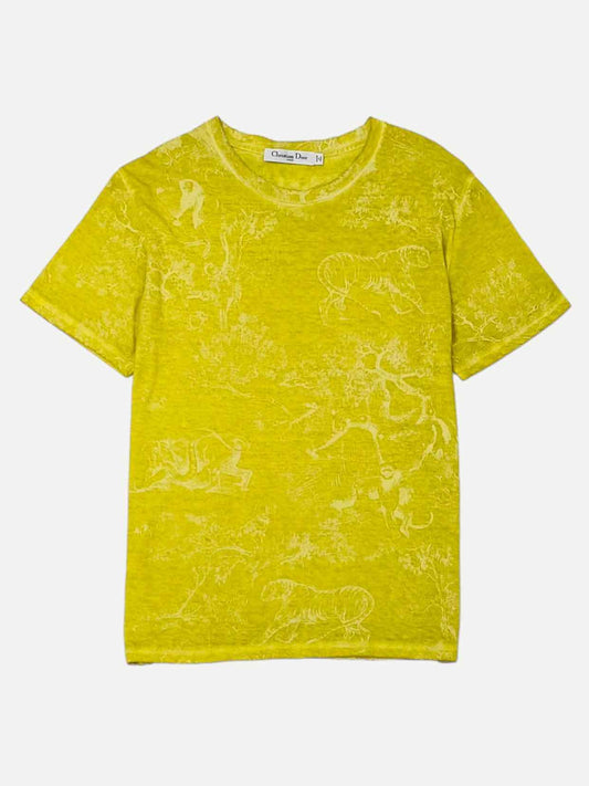 CHRISTIAN DIOR Basic Green Printed T-shirt