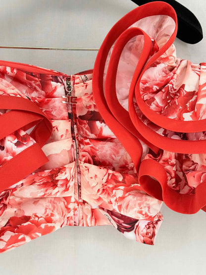 ELISABETTA FRANCHI Red & White Size US 6 Outfit Set