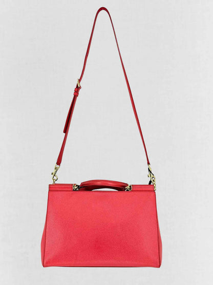 DOLCE & GABBANA Sicily Red Top Handle
