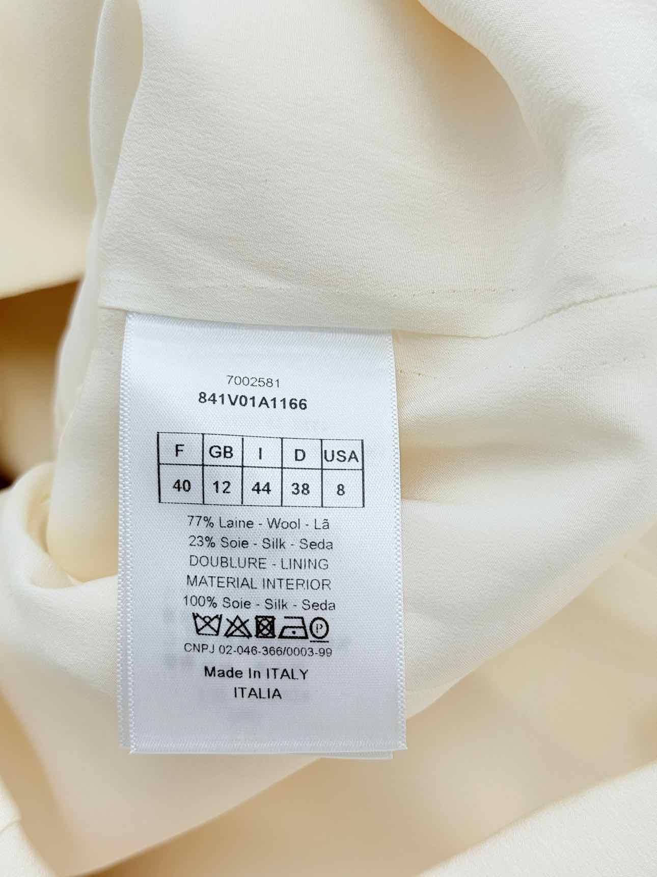 CHRISTIAN DIOR 30 Montaigne Cream Size US 8 Jacket